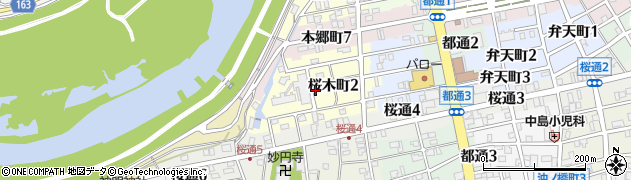 岐阜県岐阜市桜木町周辺の地図