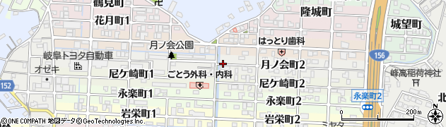 岐阜県岐阜市月ノ会町周辺の地図