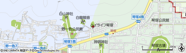 琴塚北公園周辺の地図