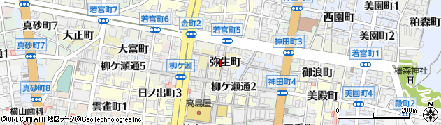 岐阜県岐阜市弥生町周辺の地図