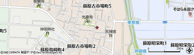 岐阜県各務原市蘇原古市場町周辺の地図