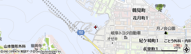 岐阜稲荷山本社周辺の地図