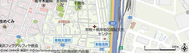 神奈川県横浜市中区本牧元町20周辺の地図