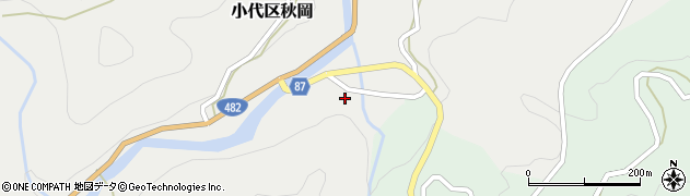兵庫県美方郡香美町小代区秋岡1255周辺の地図