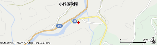 兵庫県美方郡香美町小代区秋岡1250周辺の地図