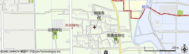岐阜県瑞穂市森周辺の地図