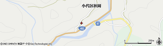 兵庫県美方郡香美町小代区秋岡639周辺の地図