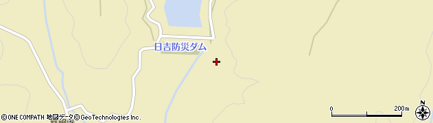 日吉防災ダム周辺の地図
