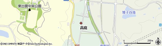 島根県松江市高庭周辺の地図