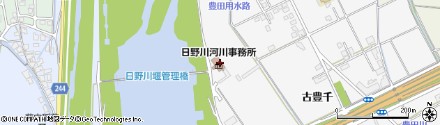 中国地方整備局日野川河川事務所　日野川出張所周辺の地図