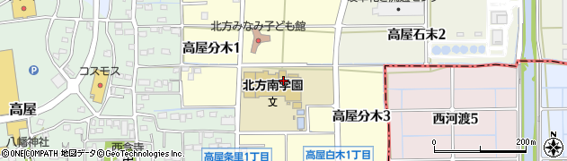 岐阜県北方町（本巣郡）高屋分木周辺の地図