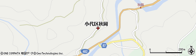 兵庫県美方郡香美町小代区秋岡502周辺の地図