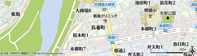 岐阜県岐阜市長者町周辺の地図
