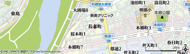 岐阜県岐阜市長者町周辺の地図