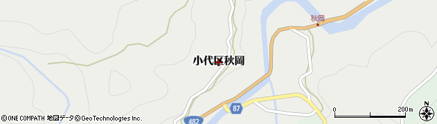 兵庫県香美町（美方郡）小代区秋岡周辺の地図