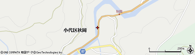 兵庫県美方郡香美町小代区秋岡1345周辺の地図