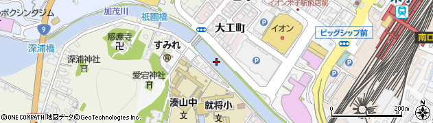 加茂川周辺の地図