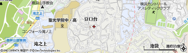 豆口台公園周辺の地図