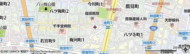 大乗教岐阜教会周辺の地図