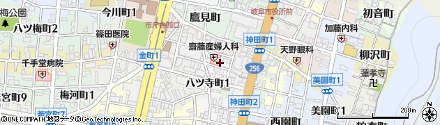 岐阜県岐阜市北八ツ寺町周辺の地図