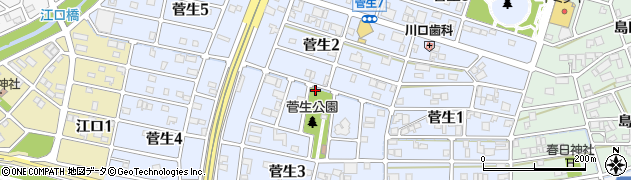 岐阜県岐阜市菅生周辺の地図