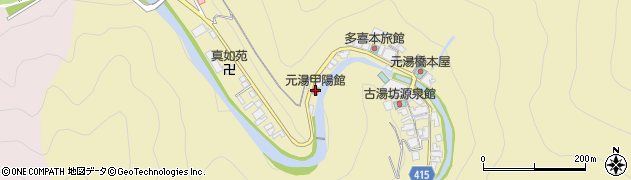 元湯甲陽館周辺の地図