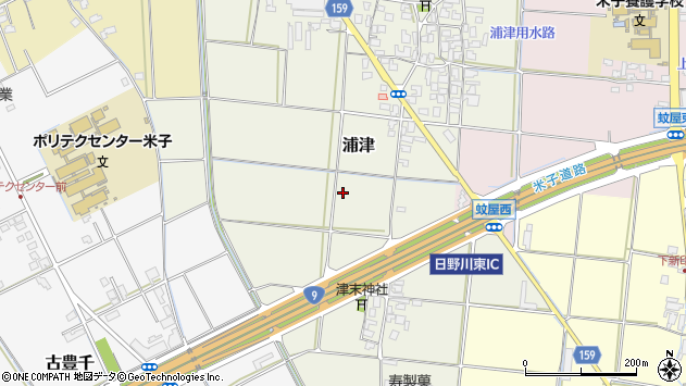 〒689-3544 鳥取県米子市浦津の地図