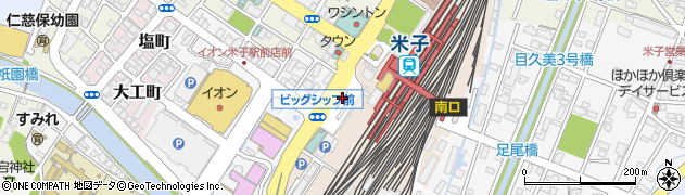 米子駅周辺の地図
