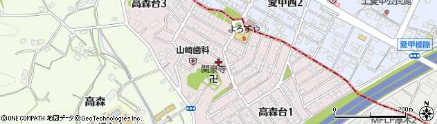 神奈川県伊勢原市高森台周辺の地図