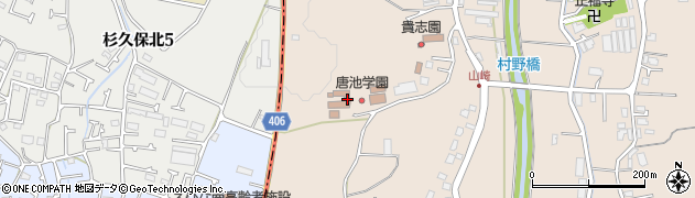 唐池学園周辺の地図