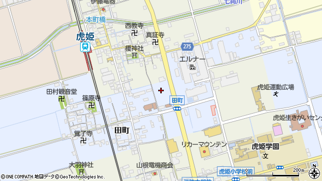 〒529-0142 滋賀県長浜市田町の地図