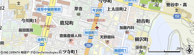 十六銀行今沢町支店 ＡＴＭ周辺の地図