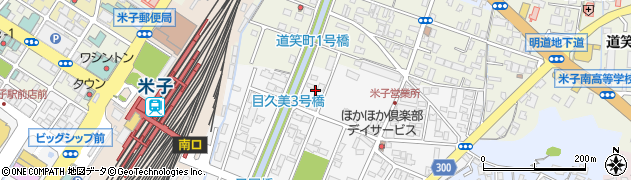 米子駅裏公園周辺の地図