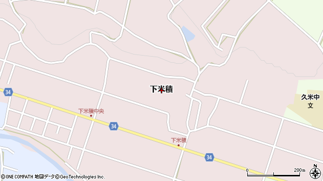 〒682-0601 鳥取県倉吉市下米積の地図