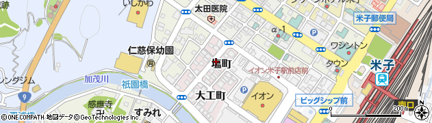 鳥取県米子市塩町周辺の地図