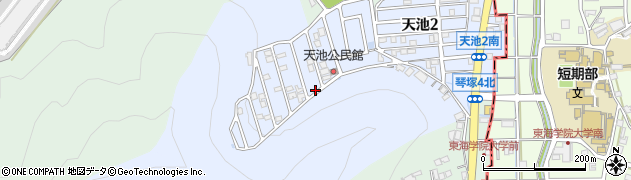 岐阜県岐阜市天池周辺の地図