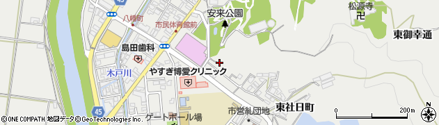島根県安来市安来町社日町周辺の地図
