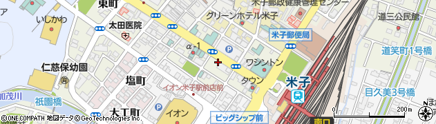 鳥取県米子市明治町周辺の地図