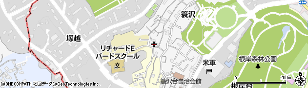 神奈川県横浜市中区簑沢92周辺の地図
