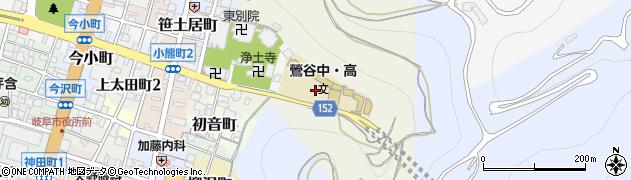 岐阜県岐阜市鴬谷周辺の地図