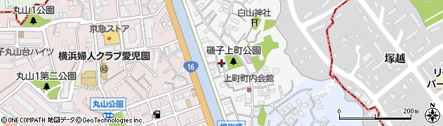 神奈川県横浜市磯子区上町2周辺の地図