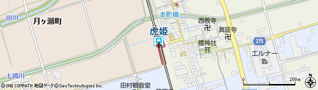 虎姫駅周辺の地図