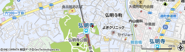 京浜急行電鉄株式会社　弘明寺駅周辺の地図