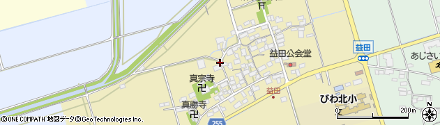 滋賀県長浜市益田町周辺の地図