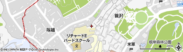 神奈川県横浜市中区簑沢130周辺の地図