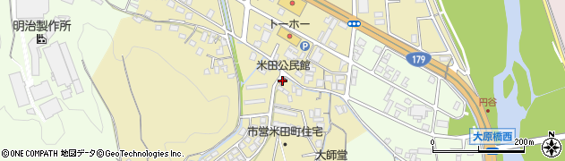 米田公民館周辺の地図