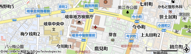 岐阜商工信用組合　本部周辺の地図