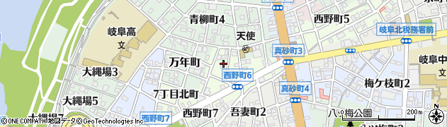岐阜県岐阜市西野町（６丁目北町）周辺の地図