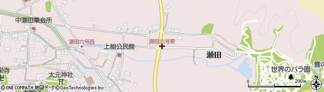 瀬田六号東周辺の地図