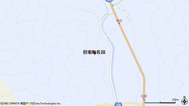 〒668-0364 兵庫県豊岡市但東町佐田の地図